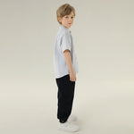 قميص مخطط بأكمام طويلة للأولاد