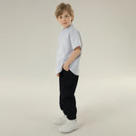 قميص مخطط بأكمام طويلة للأولاد