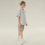 قميص مخطط بأكمام طويلة للأولاد