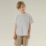 قميص مخطط بأكمام طويلة للأولاد