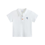 Embroidery Street Look Sleeve Polo Shirt For Baby Boy
