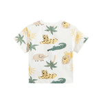 تيشيرت مزين بطباعة للأولاد المواليد