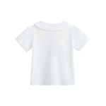 قميص بولو مطرز بأكمام منفوخة للبنات المواليد