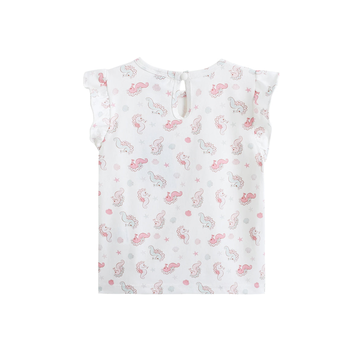 Printed Street Look Flutter Sleeve T.Shirt For Baby Girl