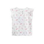 Printed Street Look Flutter Sleeve T.Shirt For Baby Girl