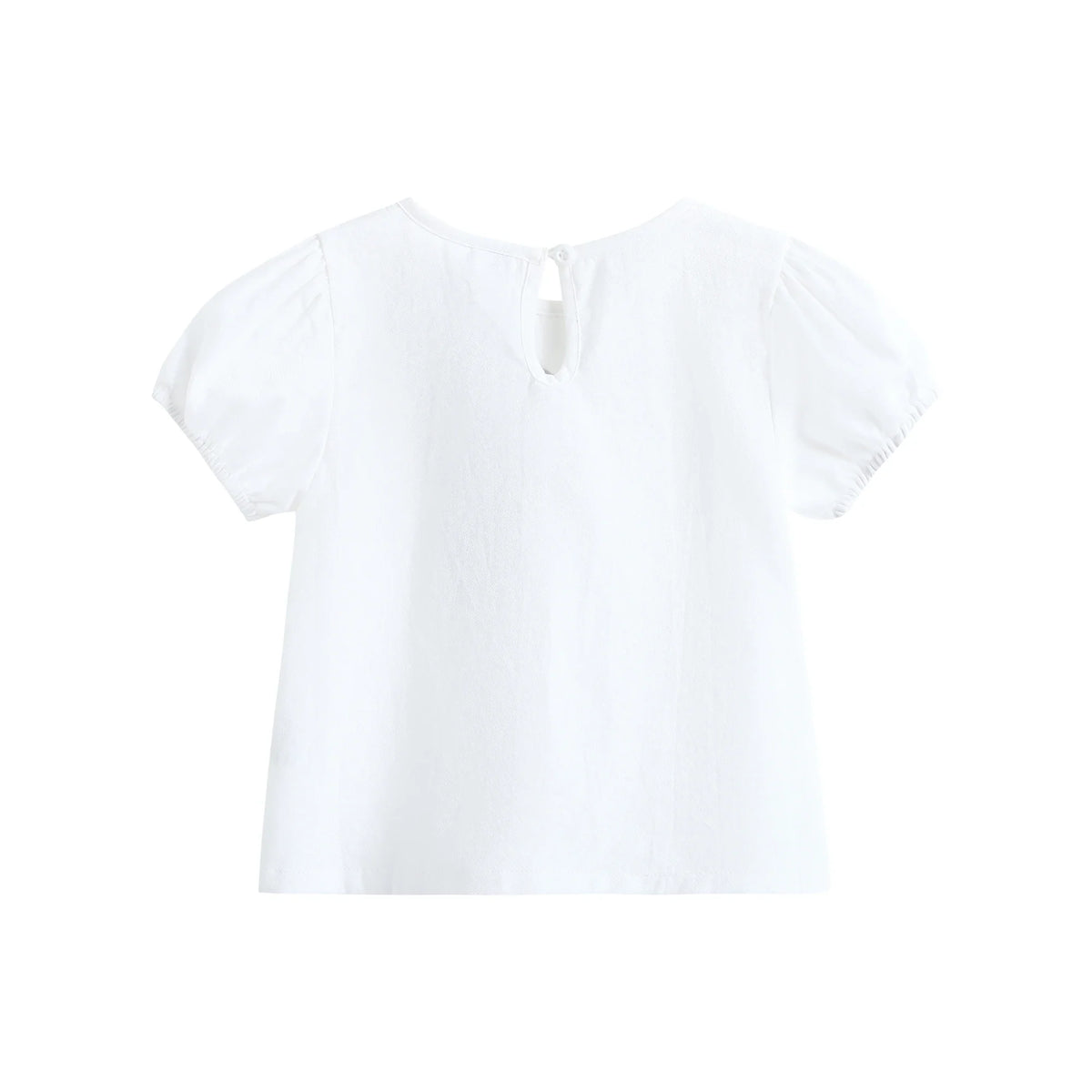 Floral Street Look Puff Sleeve Blouse For Baby Girl