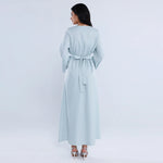 جلابية عصرية مزينة بنمط الزهور للنساء