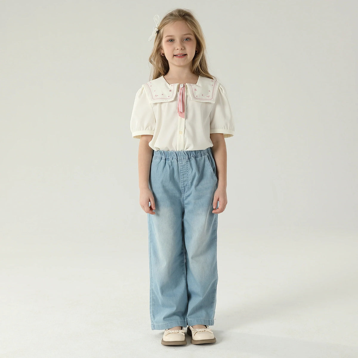 قميص مطرز للبنات