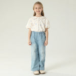 قميص مزين بنمط الزهور للبنات