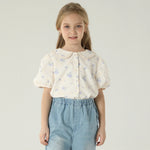 قميص مزين بنمط الزهور للبنات