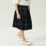 تنورة كاروهات بخصر مطاطي للبنات