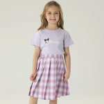 تنورة كاروهات بخصر مطاطي للبنات