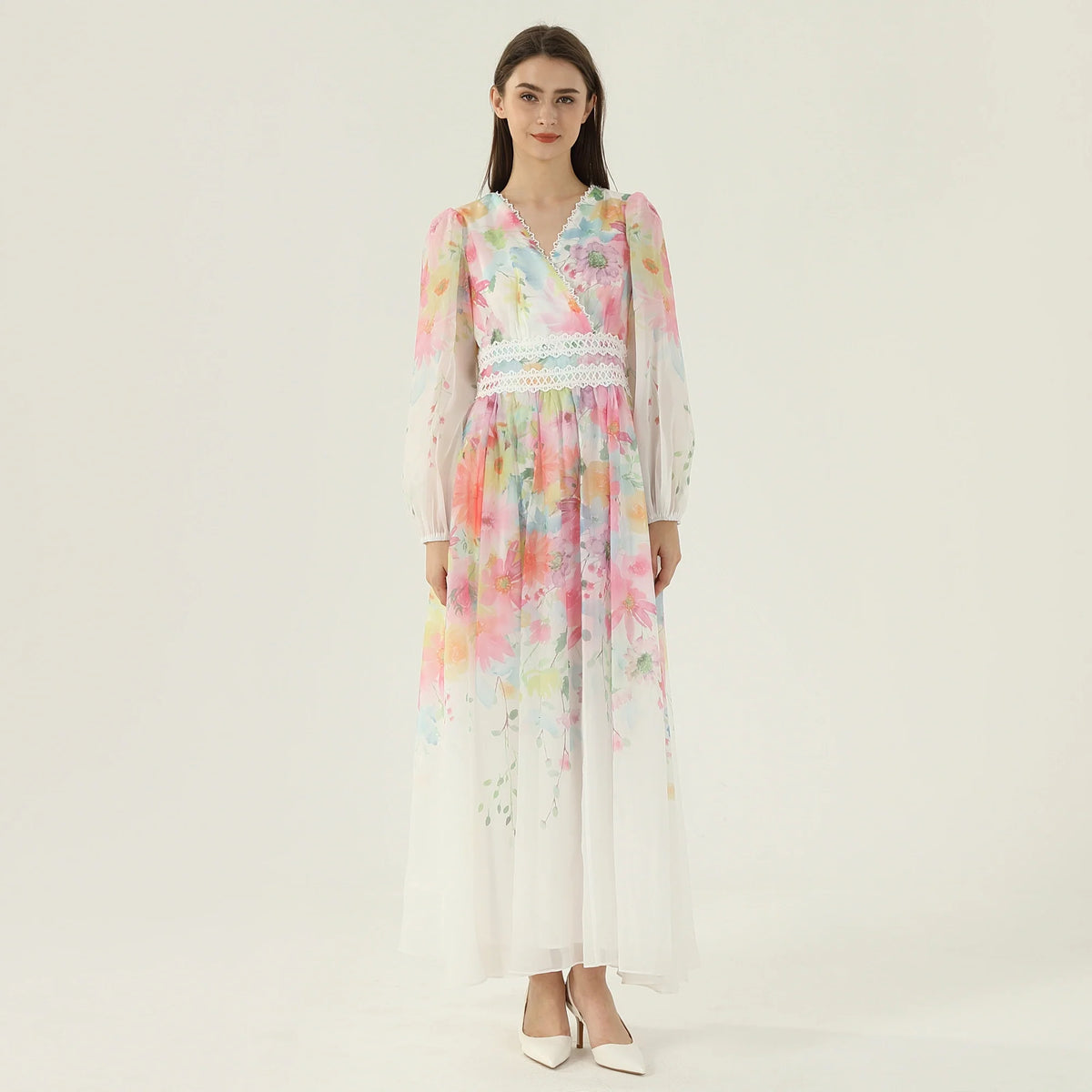 فستان بنمط الزهور للنساء