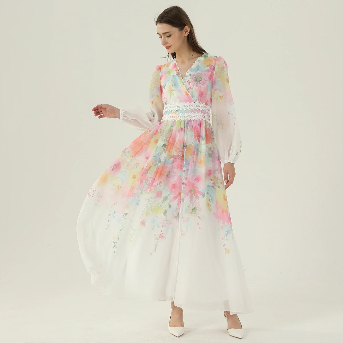 فستان بنمط الزهور للنساء