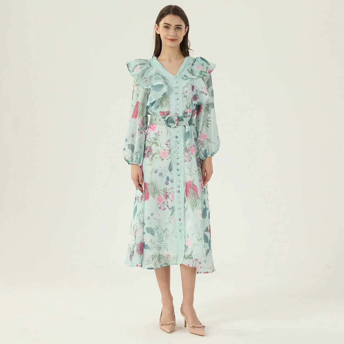 فستان بنمط الزهور للنساء