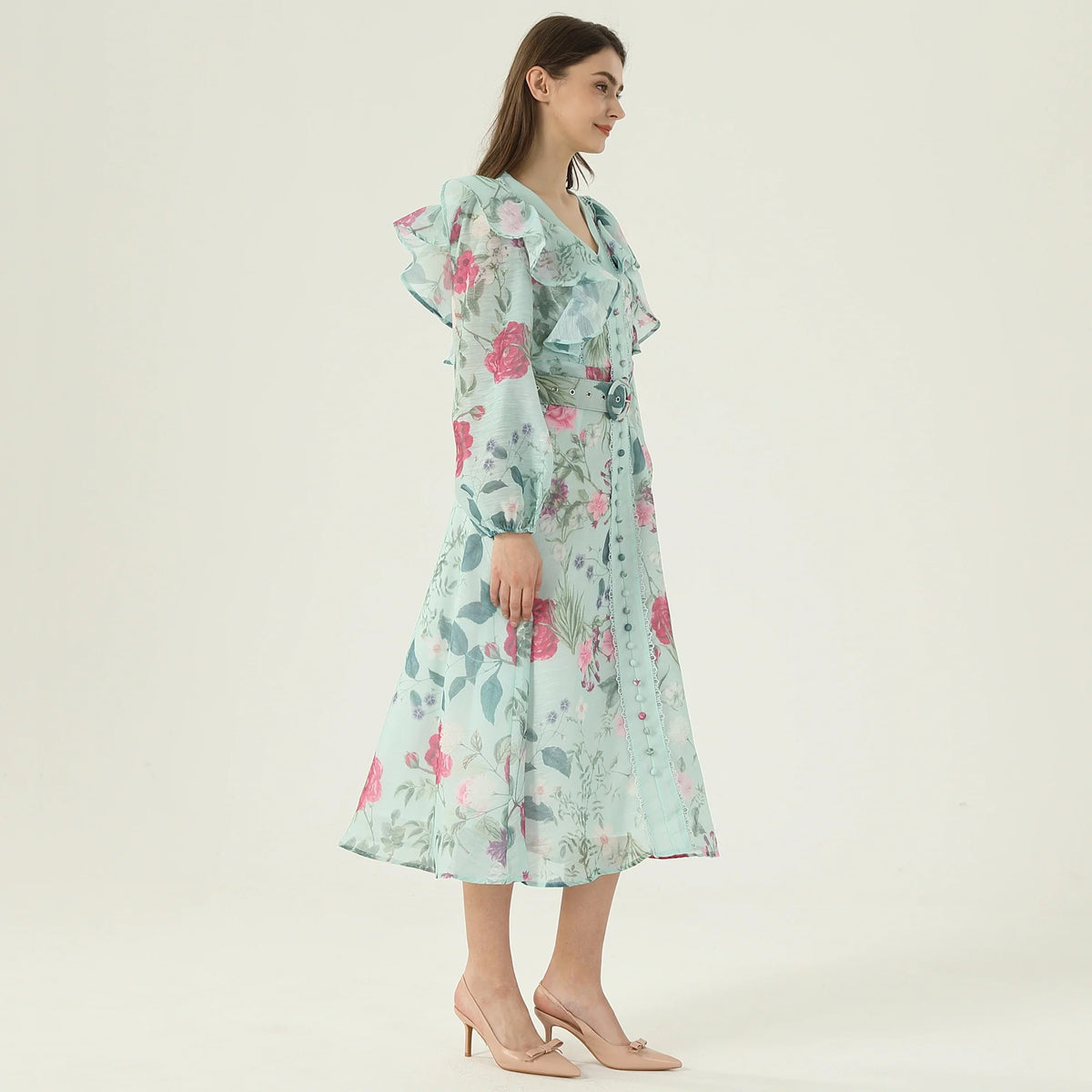 فستان بنمط الزهور للنساء