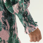 فستان عصري مزين بنمط الزهور للنساء