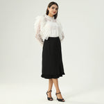 كنزة بتفاصيل كشكش للنساء