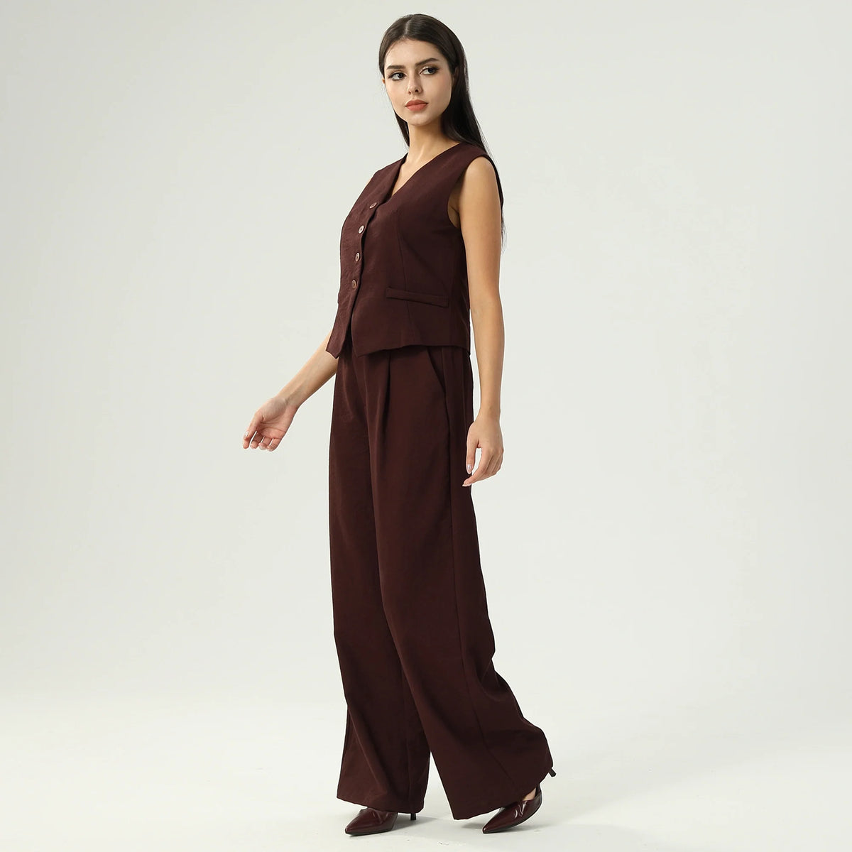 طقم قطعتين ساده للنساء