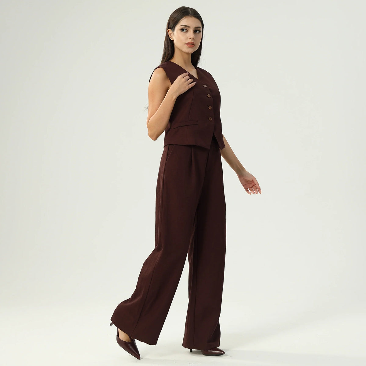 طقم قطعتين ساده للنساء