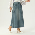 Washed Jeans Skirt For Women