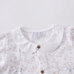 رومبير مزين بزهور للمواليد البنات