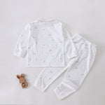 طقم بيجامة مزين بطباعة - قطعتين للمواليد البنات