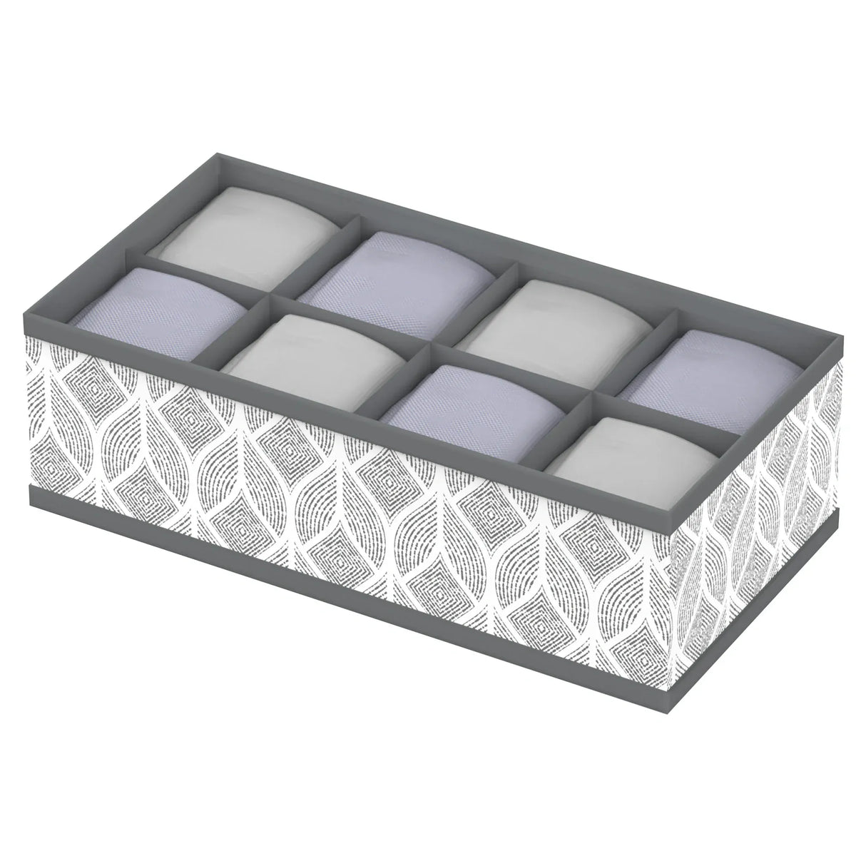 4L Grey Sock Organizer- 8 Grid Image