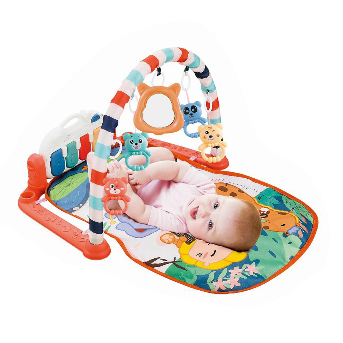 0M Orange Baby Playgym Set for Unisex Image