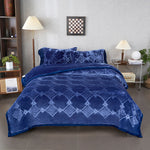 Free Navy Cloud Blanket Set-3Pc Image