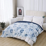 Free Blue Luxury Double-Sided Faux Fur Winter Blanket Image