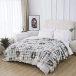 Free Grey Luxury Double-Sided Faux Fur Winter Blanket Image