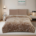 Free Brown Imitated Rabbit Fur Cloud Blanket 2Ply Image