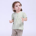 Light Green Jacquard Blouse for Baby Girl Image