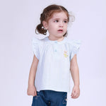 Light Blue Printed Blouse for Baby Girl Image