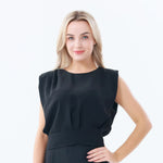Black Plain Blouse for Women Image
