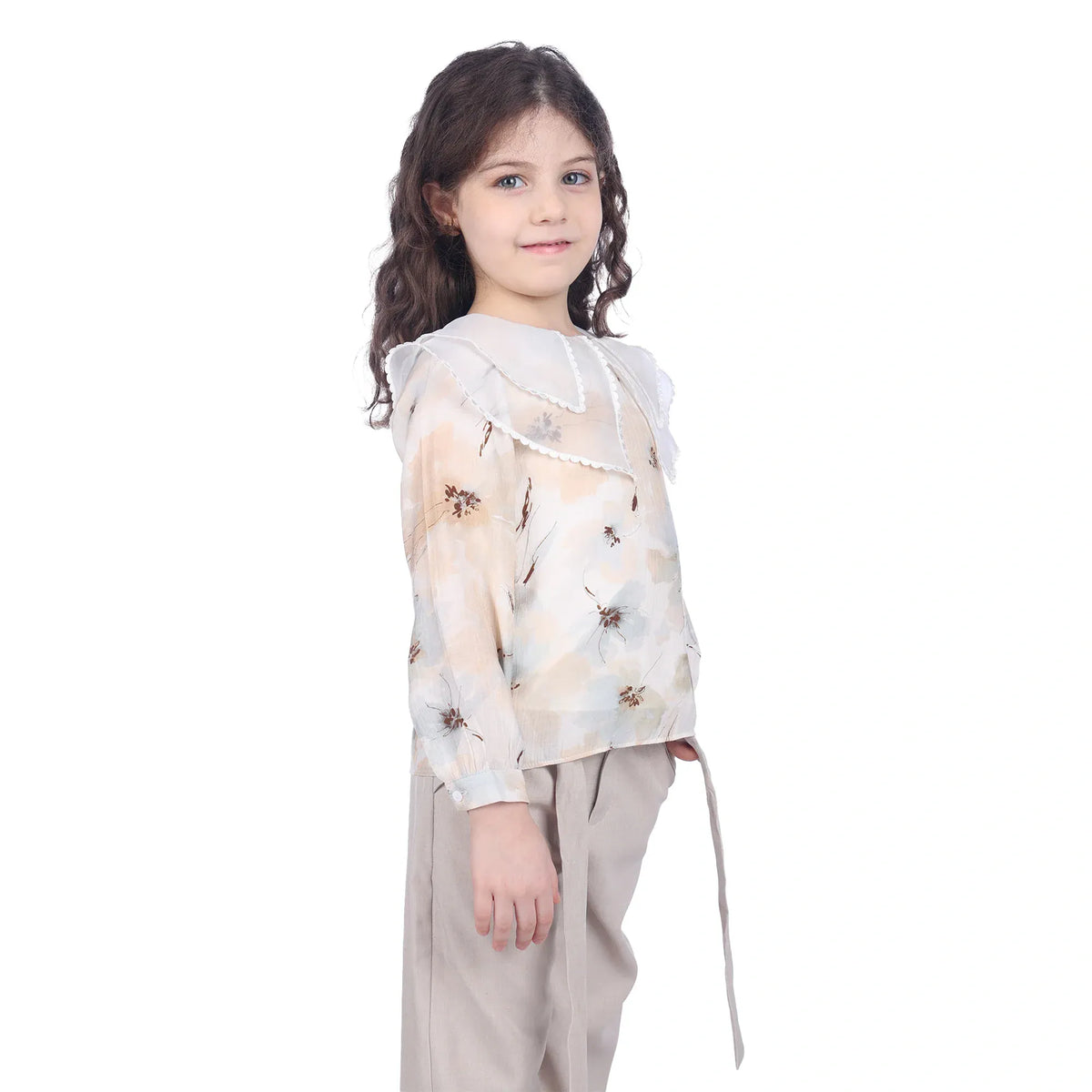 Floral Classic Blouse For Girls Image