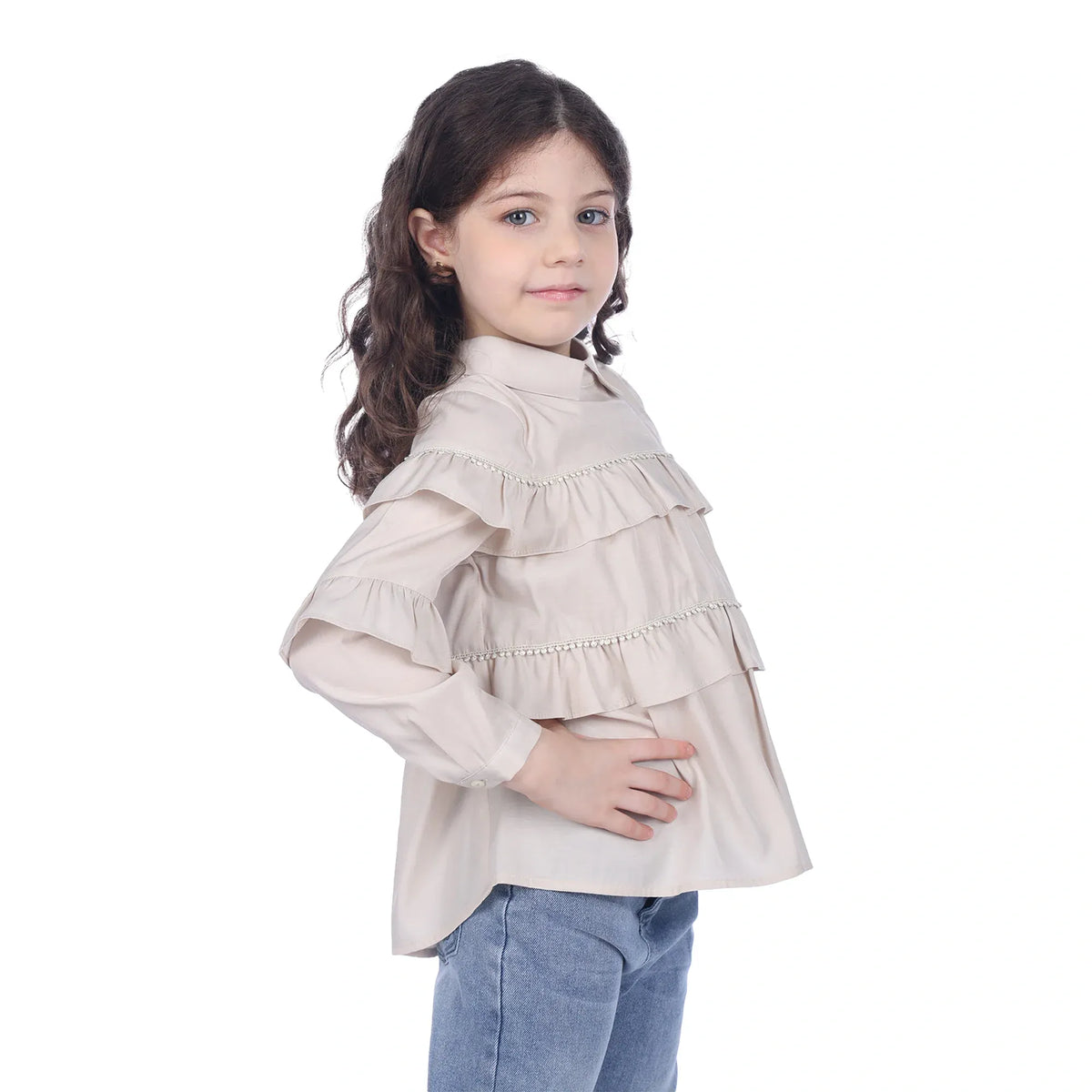 Plain Classic Blouse For Girls Image