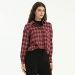 Elegant Checked Blouse for Women Image