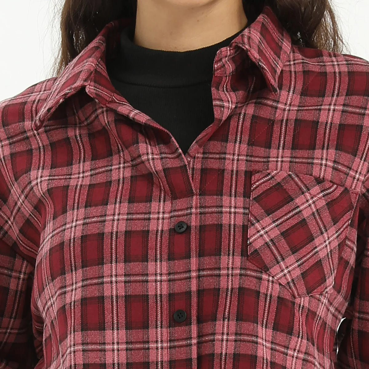 Elegant Checked Blouse for Women Image