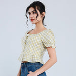 Elegant Checked Blouse for Women
