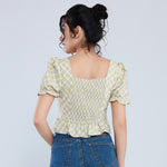 Elegant Checked Blouse for Women