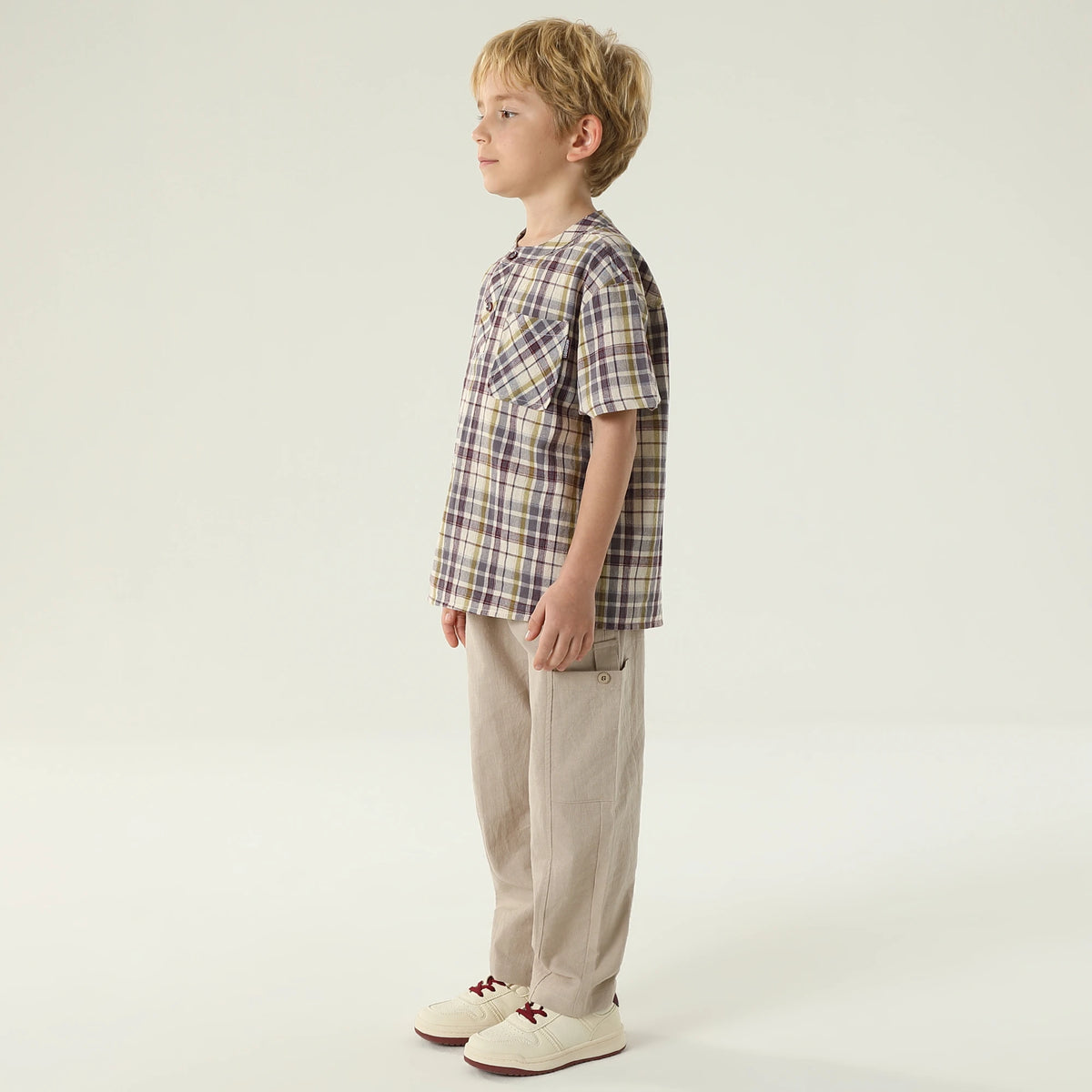 بلوزة كاروهات للأولاد