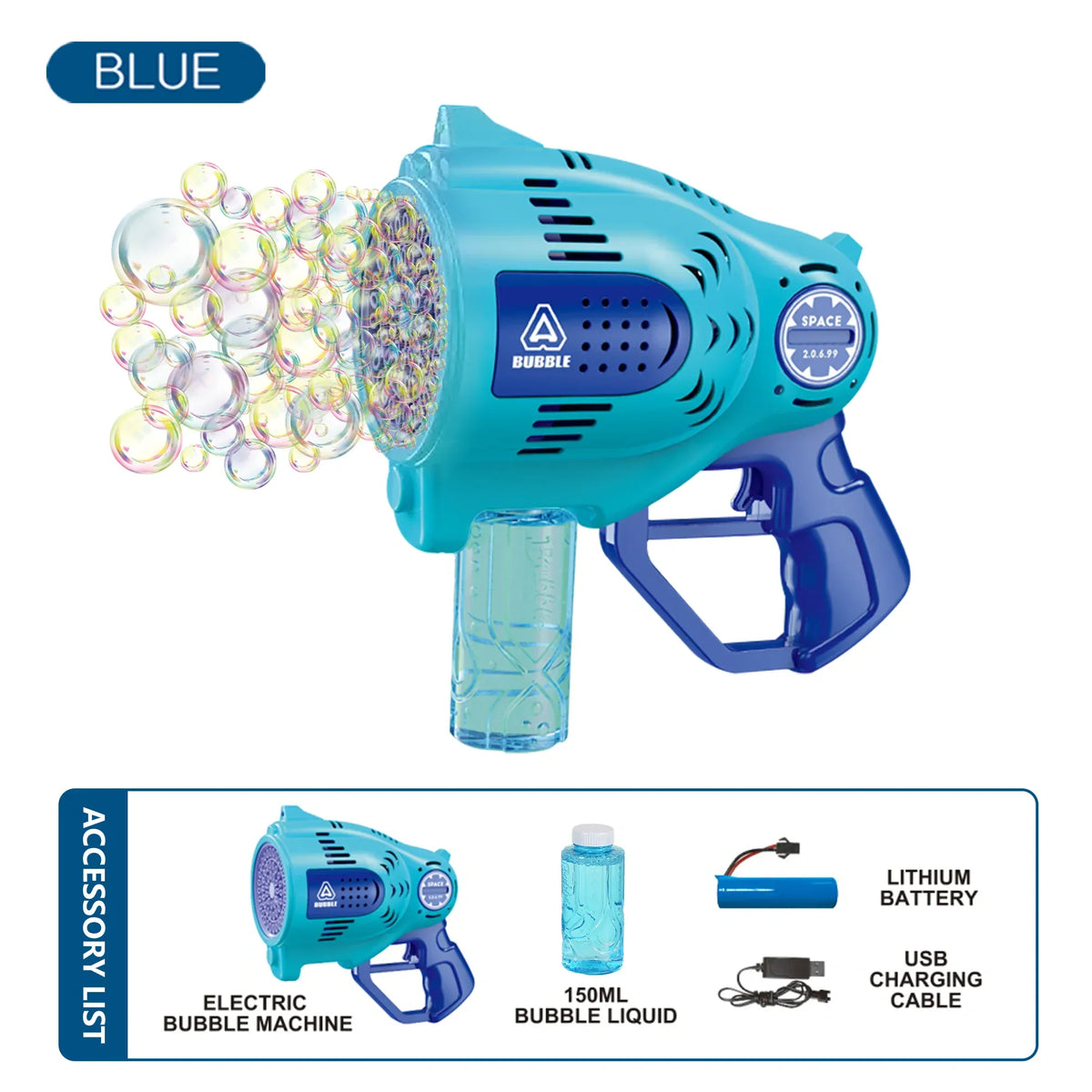 1-3Y Blue Bubble Gun Toys Image