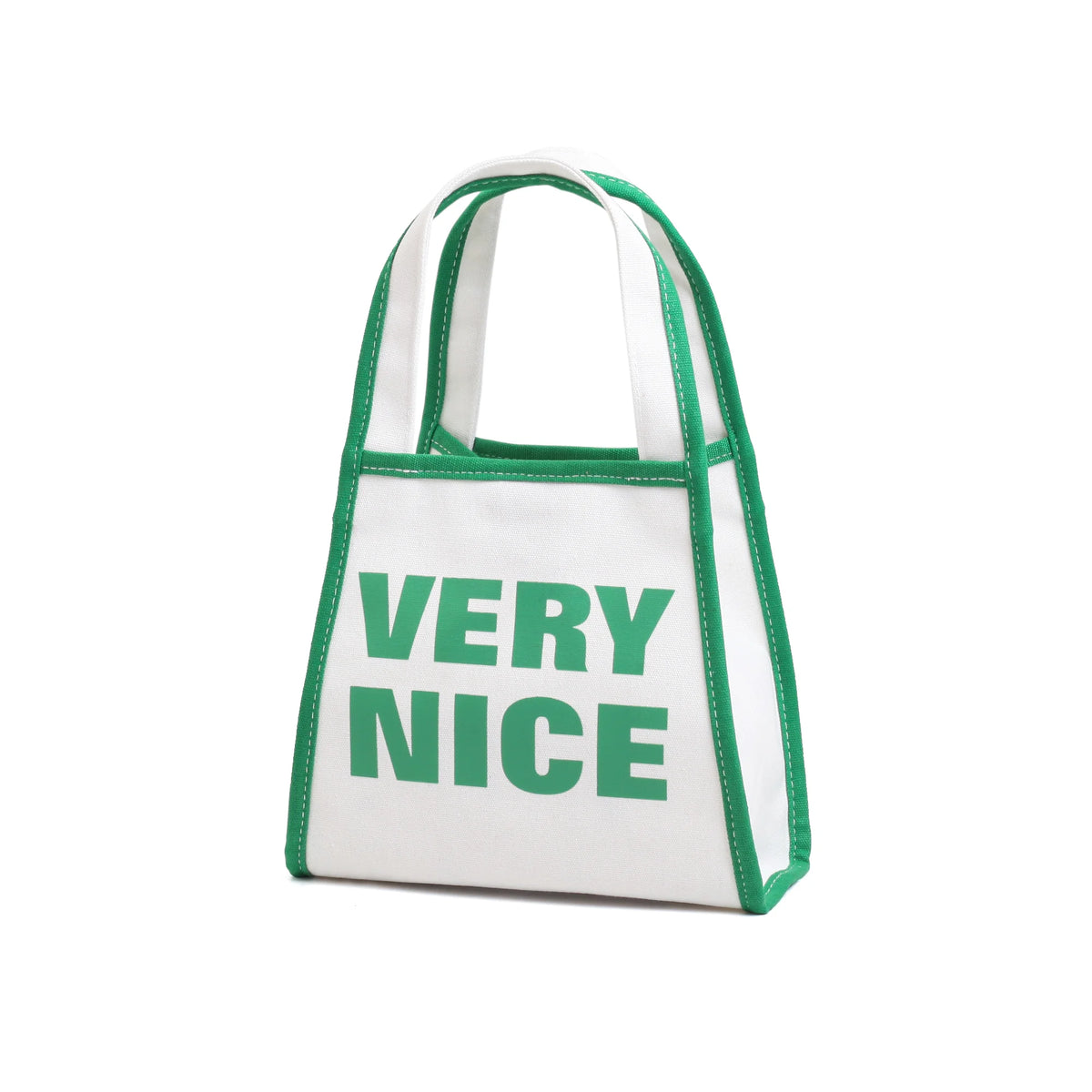 Free Beige Green Canvas Tote Bag for Women Image