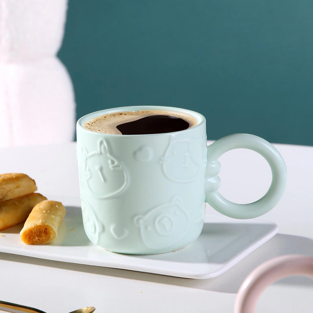 370ml Green Ceramic Cup 370ml Image