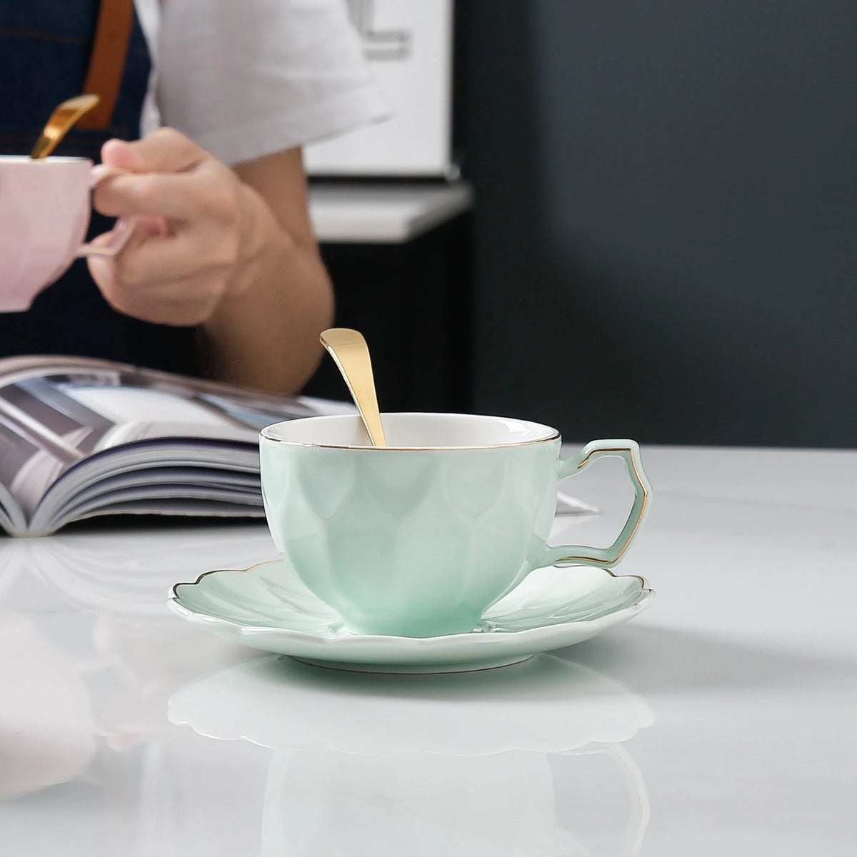 200ml Green Coffee Cup Image