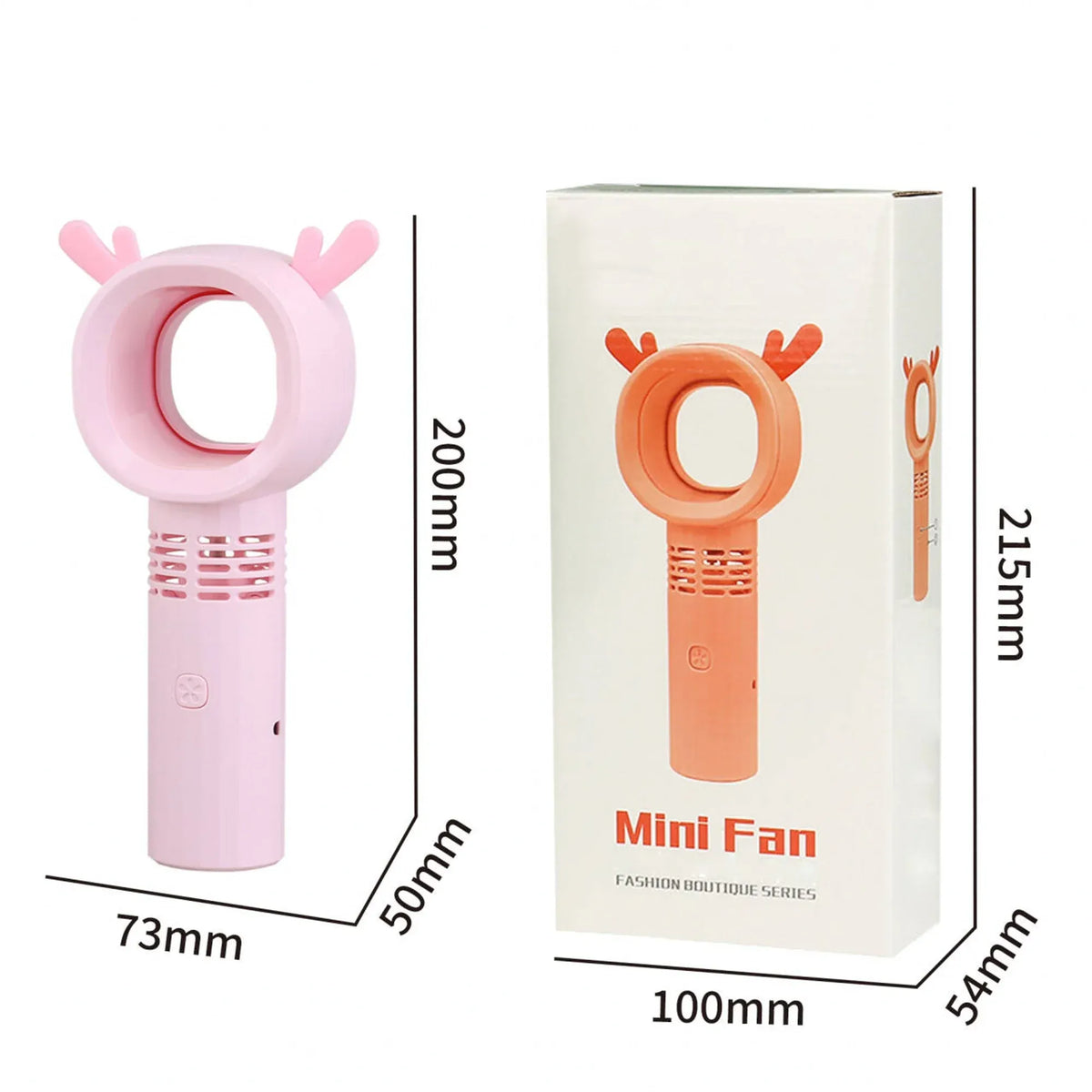 Cute Mouse Holding Bladeless Fan Image