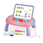 3Y Purple Double-Sided Drawing Table for Girls Image