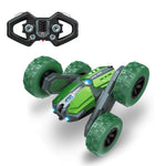 6Y Green Double Sided Stunt Remote Control Car for Boys Image